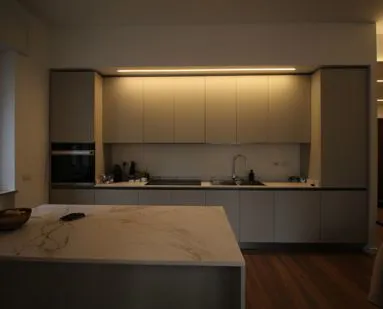 Cucina ristrutturata – vista frontale
