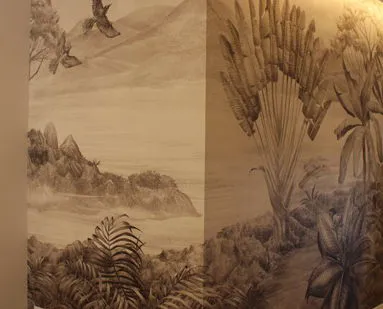 Parete in carta da parati